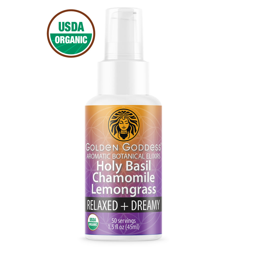 Golden Goddess® Holy Basil Chamomile Lemongrass Aromatic Botanical Elixir